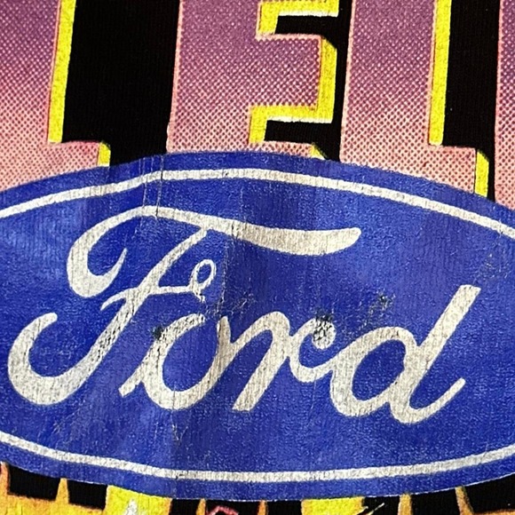 : 1990’s SINGLE STICH ELLIOT FORD "THUNDERBIRD" BLACK GRAPHIC SHIRT SMALL - Picture 3 of 5